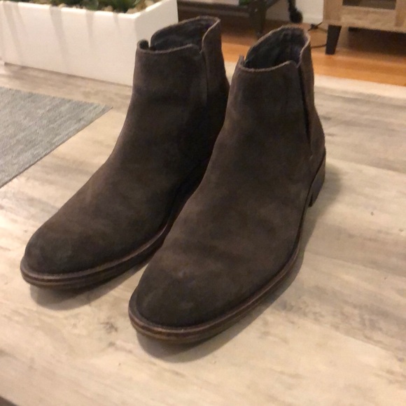 john varvatos suede chelsea boots